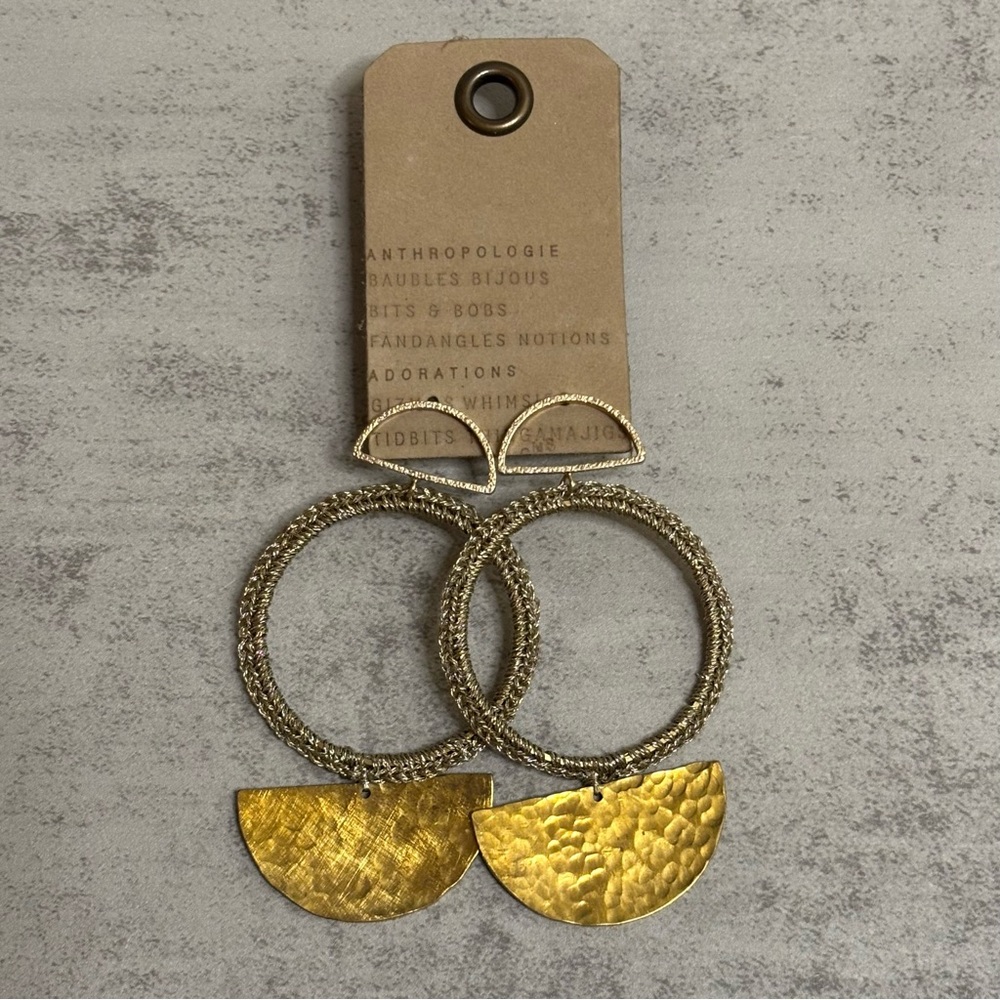 Anthropologie Caitlin Crocheted Drop Earrings